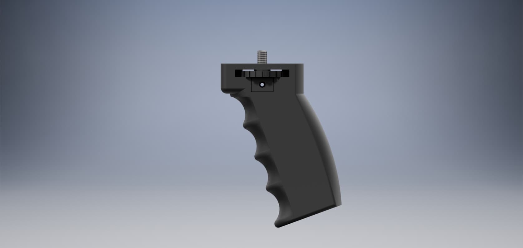 Camera pistol grip stabilizer, rendered preview