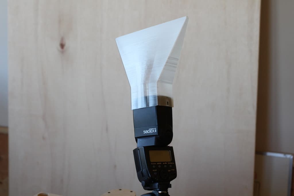 Canon Speedlite 580EX II with the triangular diffuser attached