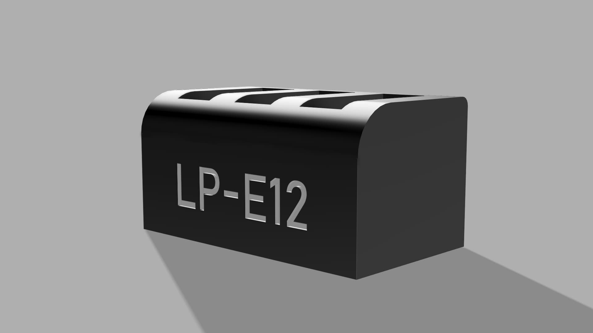 Canon LP-E12 holder, rendered preview